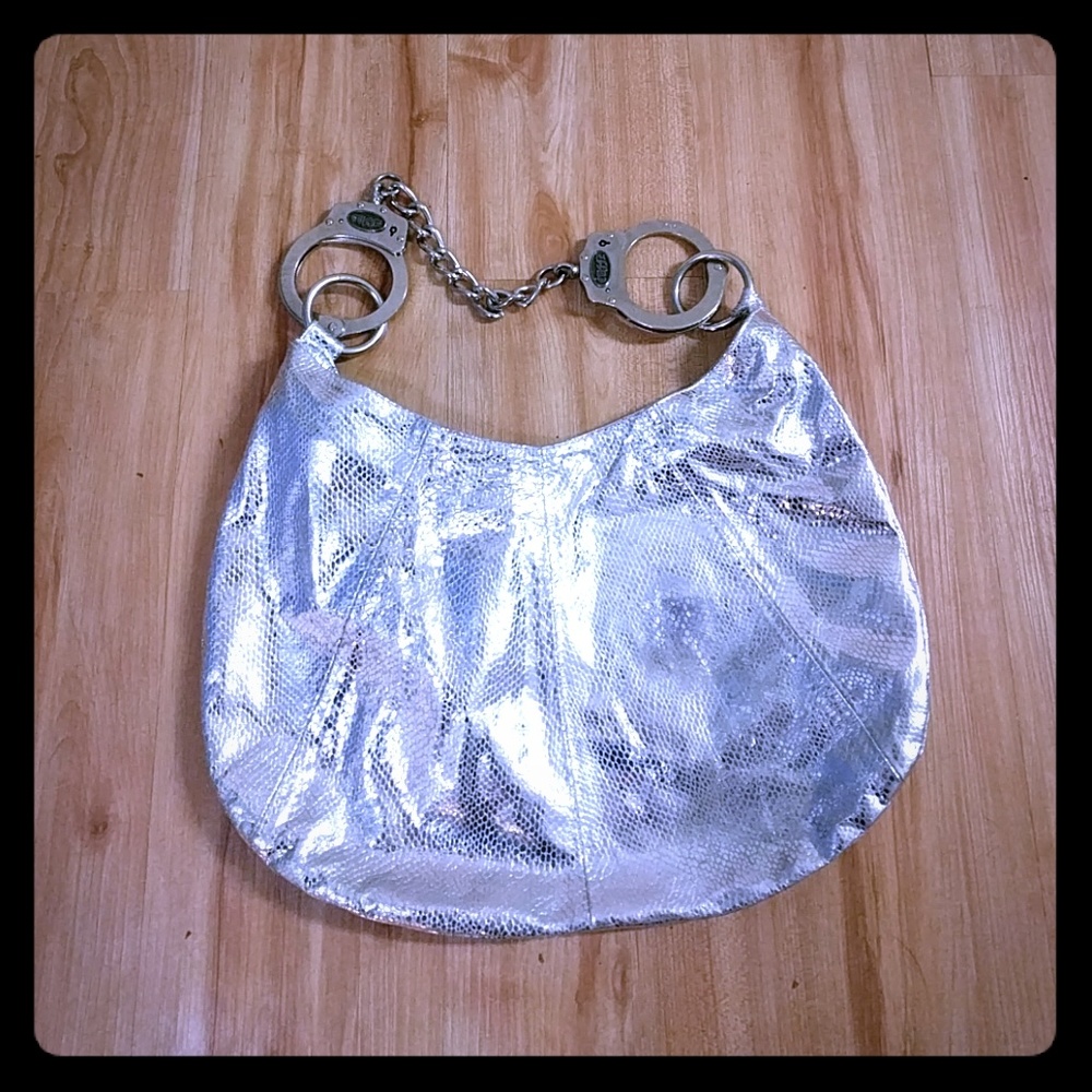 Cuffz by linz silver hobo bag
